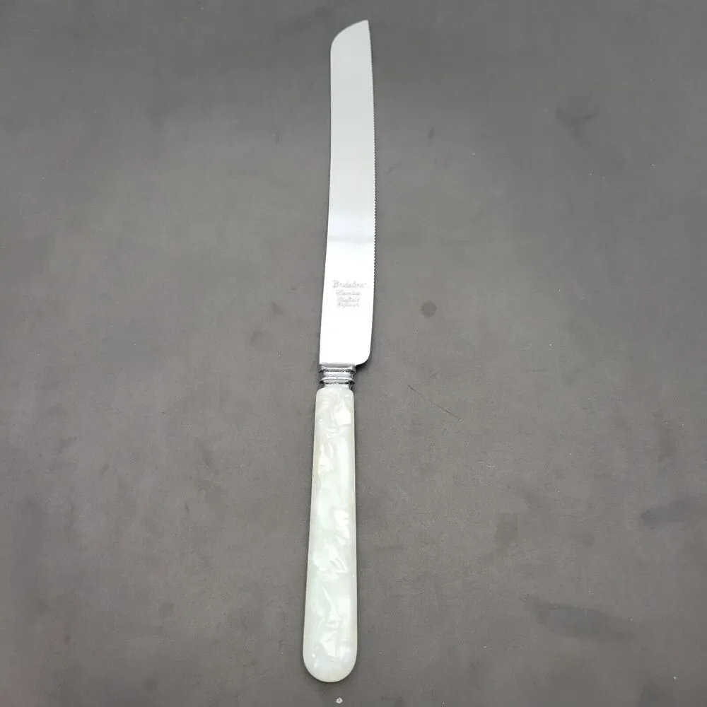 Bridalane Stainless Steel Carving Knife Faux Pearl 12.5” Sheffield England